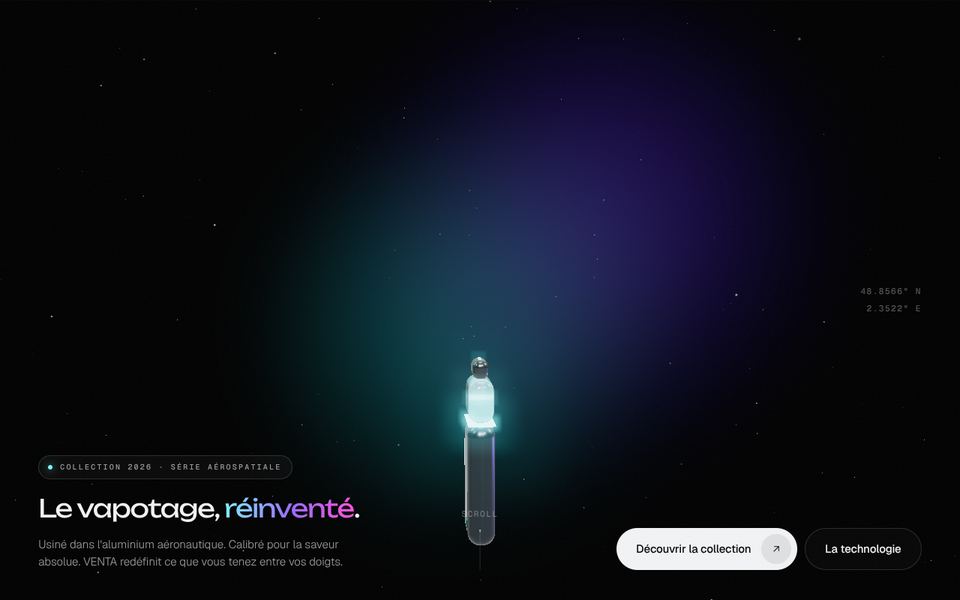 NERO VENTA, appareil 3D en lévitation